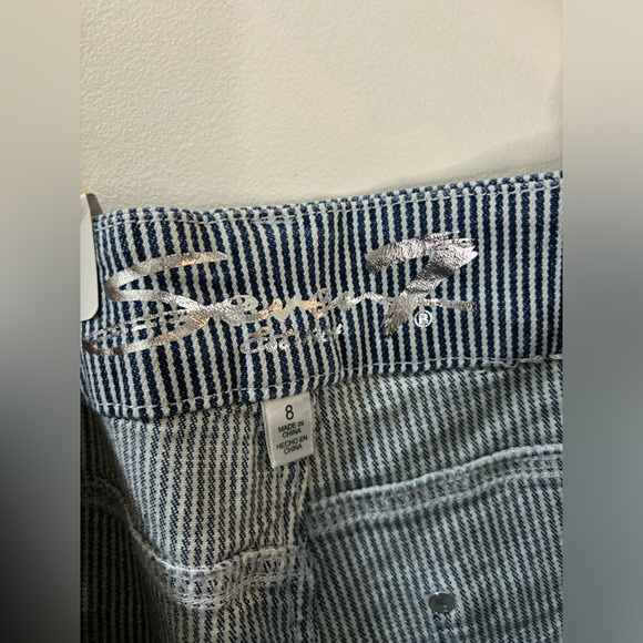 $69 Seven 7 Jeans High Rise Skinny Women’s Size 8 Blue/White Striped TUMMYLESS - Picture 4 of 10